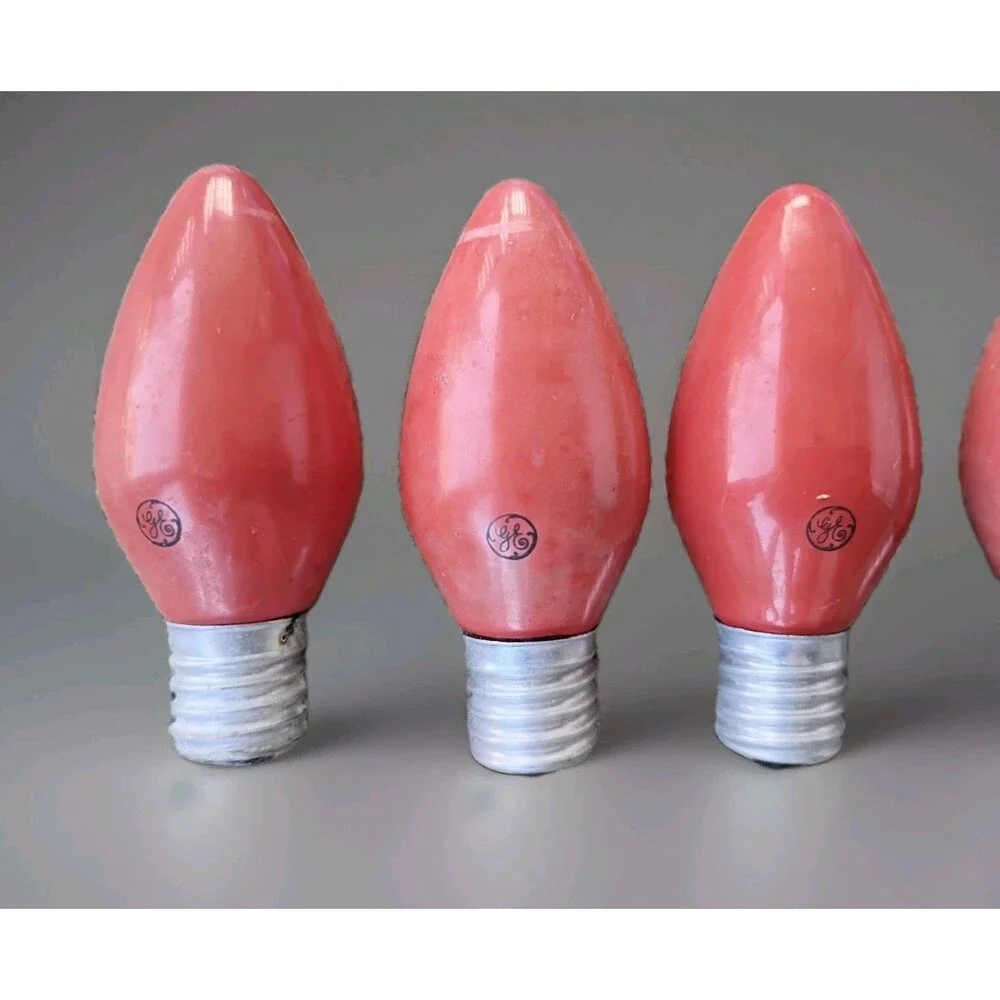 10) Vintage GE C-9 Christmas Lights Red And Blue Bulbs July 4th Of July TESTED!